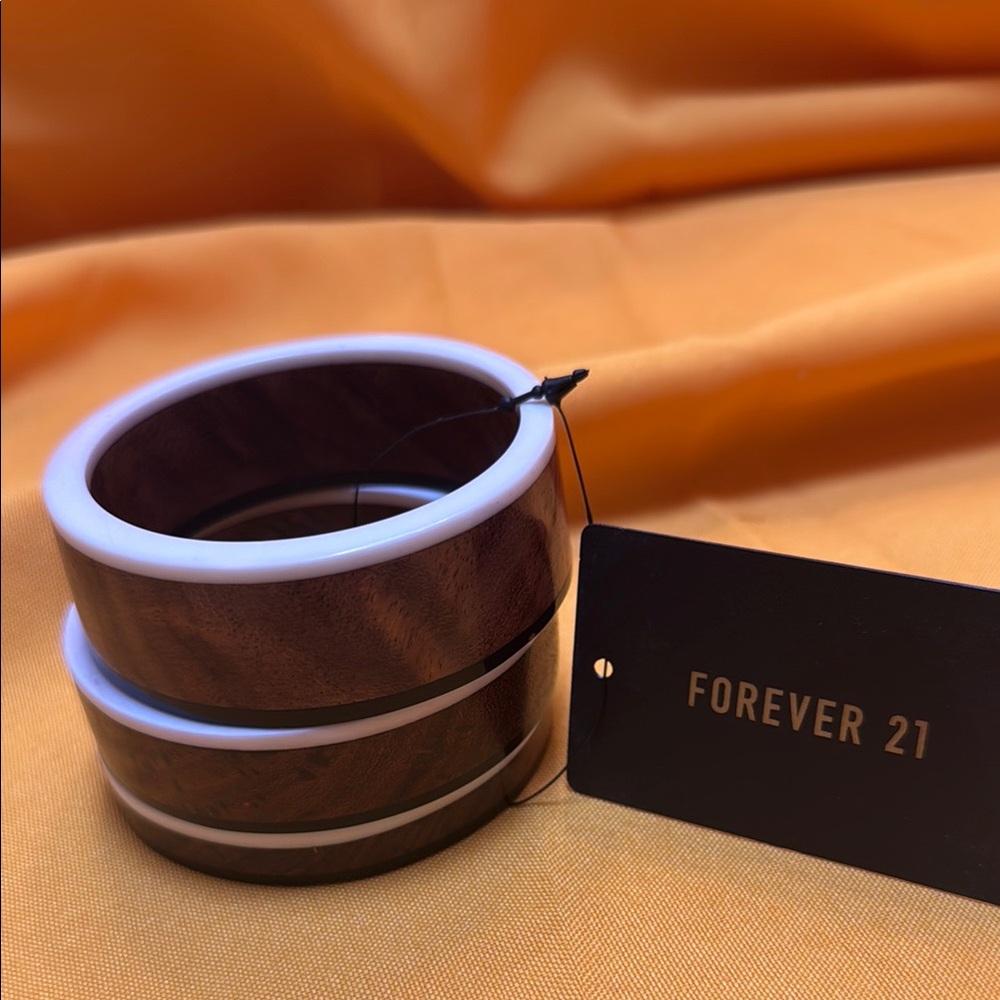 Forever 21 Brown and White Men's Bracelet Set